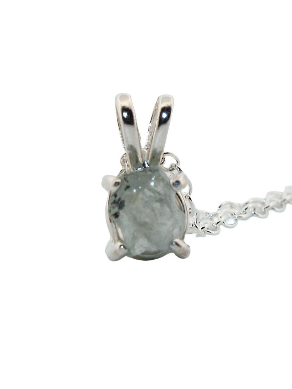 Unique Natural Rough 1.19ct Blue Montana Sapphire Sterling Silver Necklace 412